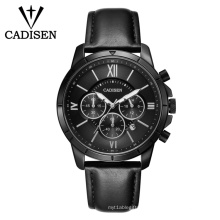 CADISEN 9060 Hot Fashion Sport Men Watches Top Brand Luxury Quartz Watch Leather Military Wristwatch Relogio Masculino